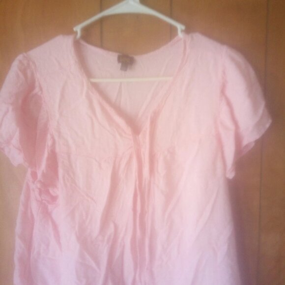 Lee Womens  Pink Cap Sleeve Pullover Top Size L - Picture 3 of 4